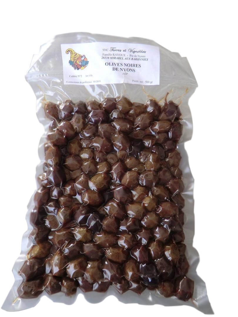 Produits locaux : olive noire AOP Nyons 500 grammes