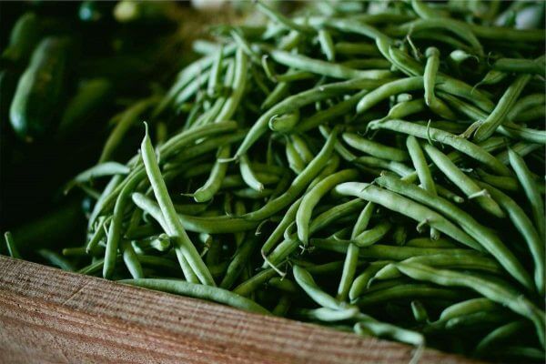 Haricots vert, beurre, plat et coco blanc et rouge